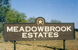 Entrance Sign of Meadowbrook Estates!